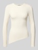 Topshop Shirt met lange mouwen in asymmetrische look model 'RIA' Wit