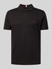 Tommy Hilfiger Slim Fit Poloshirt mit Logo-Stitching Black