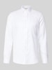 Jake*s Slim Fit Business Hemd aus Baumwolle mit Kentkragen Weiss