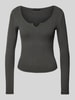 Tommy Jeans Longsleeve mit U-Boot-Ausschnitt Black