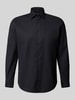 Christian Berg Men Regular Fit Business-Hemd mit Kentkragen Black