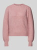 mbyM Gebreide pullover met pofmouwen, model 'Farrell' Oudroze