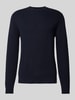 SELECTED HOMME Gebreide pullover met ribboorden, model 'DANE' Marineblauw