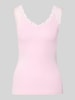 PIECES Slim Fit Tank Top aus Viskose-Mix Modell 'BARBERA LACE' Altrosa