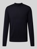 JOOP! Collection Gebreide pullover van scheerwol met opstaande kraag, model 'Davide' Marineblauw