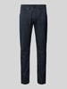 Pierre Cardin Tapered fit chino met structuurmotief, model 'Lyon' Marineblauw