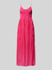 Only Sukienka midi z cienkimi ramiączkami model ‘ELEMA’ Mocnoróżowy