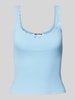 Review Tanktop mit Schleifen-Detail Hellblau