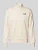 EA7 Emporio Armani Sweatshirt mit Troyer-Kragen Offwhite