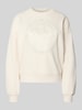 Guess Sweatshirt mit Logo und Rundhalsausschnitt Ecru