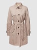 comma Trenchcoat mit Bindegürtel Stein