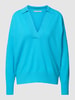(The Mercer) N.Y. Kaschmir Pullover in Strick-Optik Petrol