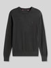 Tommy Hilfiger Sweter o kroju regular fit z mieszanki bawełny i kaszmiru Antracytowy melanż