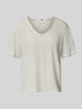 Tommy Hilfiger Relaxed fit T-shirt van een mix van linnen en katoen Marineblauw