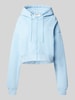 Sixth June Cropped Sweatjacke mit Kapuze Hellblau