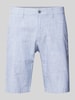 s.Oliver BLACK LABEL Regular Fit Bermudas mit Webmuster Hellblau