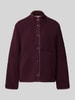 JJXX Teddyjacke mit Stehkragen Modell 'VERA' Bordeaux