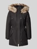 Only Taillierter Parka mit Kunstfellbesatz Modell 'IRIS' Metallic Black