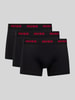 HUGO Trunks mit elastischem Logo-Bund im 3er-Pack Black