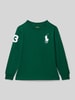 Polo Ralph Lauren Kids Shirt met lange mouwen, labelstitching en ronde hals Donkergroen
