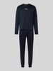 BOSS Regular Fit Pyjama aus reiner Baumwolle mit Geschenkbox Modell 'XMAS LONG SET'  Marine