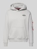 Alpha Industries Hoodie met labeldetails Lichtgrijs