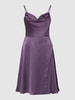 Luxuar Cocktailkleid mit Wasserfall-Ausschnitt Mauve