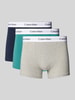 Calvin Klein Underwear Trunks mit elastischem Logo-Bund im 3er-Pack Gruen