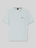 BOSS regular fit T-shirt van katoenmix Lichtblauw