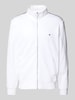Tommy Hilfiger Regular Fit Sweatjacke aus reiner Baumwolle Weiss