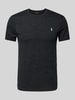 Polo Ralph Lauren T-Shirt mit Label-Stitching Dunkelgrau Melange