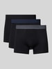 Schiesser Boxershort met elastische logoband in een set van 3 stuks Zwart