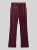 Only Regular fit sweatpants in fluweellook, model 'REBEL' Bordeaux