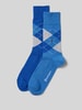 Burlington Socken mit Label-Applikation Modell 'Everyday Argyle' im 2er-Pack Blau