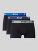 BOSS Trunks mit elastischem Label-Bund im 3er-Pack Black