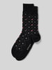 Burlington Socken mit Label-Detail Modell 'X-Mas Argyle' Black