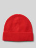 Christian Berg Woman Muts van puur kasjmier in gebreide look Rood