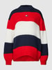 Tommy Jeans Sweter z dzianiny w stylu Colour Blocking Granatowy