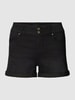 Only Korte jeans met 5-pocketmodel, model 'CARMEN' Zwart