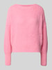 LOLLYS LAUNDRY Gebreide pullover met ribboorden, model 'Isolde' Roze