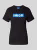 Hugo Blue T-Shirt mit Label-Print Black