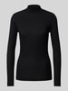 Rich & Royal Longsleeve mit Stehkragen Black