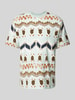 MCNEAL T-shirt met all-over print Lichtturquoise