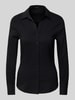 More & More Hemdbluse mit Label-Stitching Black