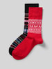Christian Berg Men Socken mit geripptem Abschluss Rot