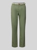 Christian Berg Woman Casual Fit Chino mit Gürtel Schilf