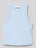 Mango Tanktop mit gerippten Abschlüssen Bleu