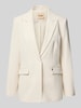MOS MOSH Regular Fit blazer met reverskraag model 'Leonora' Ecru