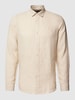 MCNEAL Tailored Fit Freizeithemd mit Label-Stitching Beige