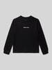 Jack & Jones Sweatshirt met labelstitching, model 'NORREBRO' Zwart